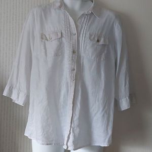 Chico's White linen blouse